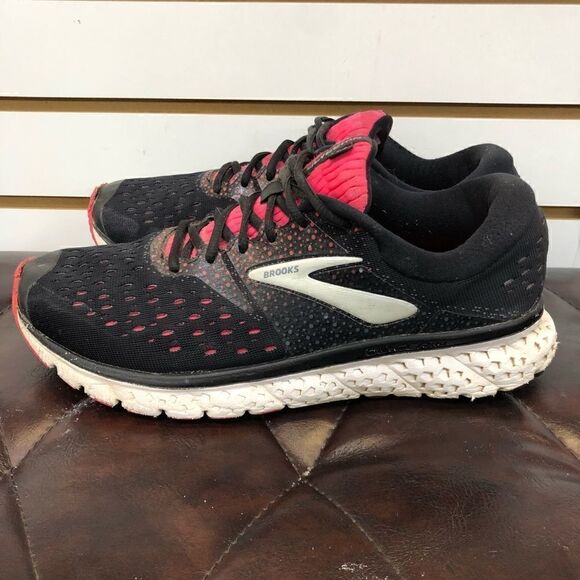 Brooks Glycerin 16 Running Shoes Black Pink White Sneakers Womens size 10.5 B - Picture 1 of 10